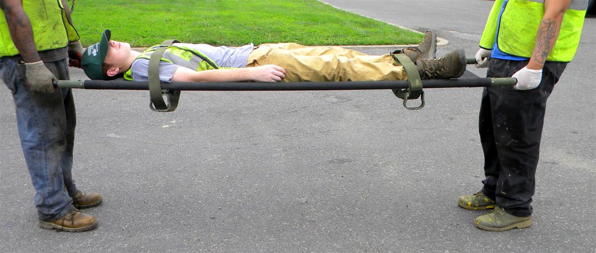 SP-1754 | 6530-01-380-7309 USGI Mesh Field Foldable Litter, Stretcher with Straps NOS (9).JPG